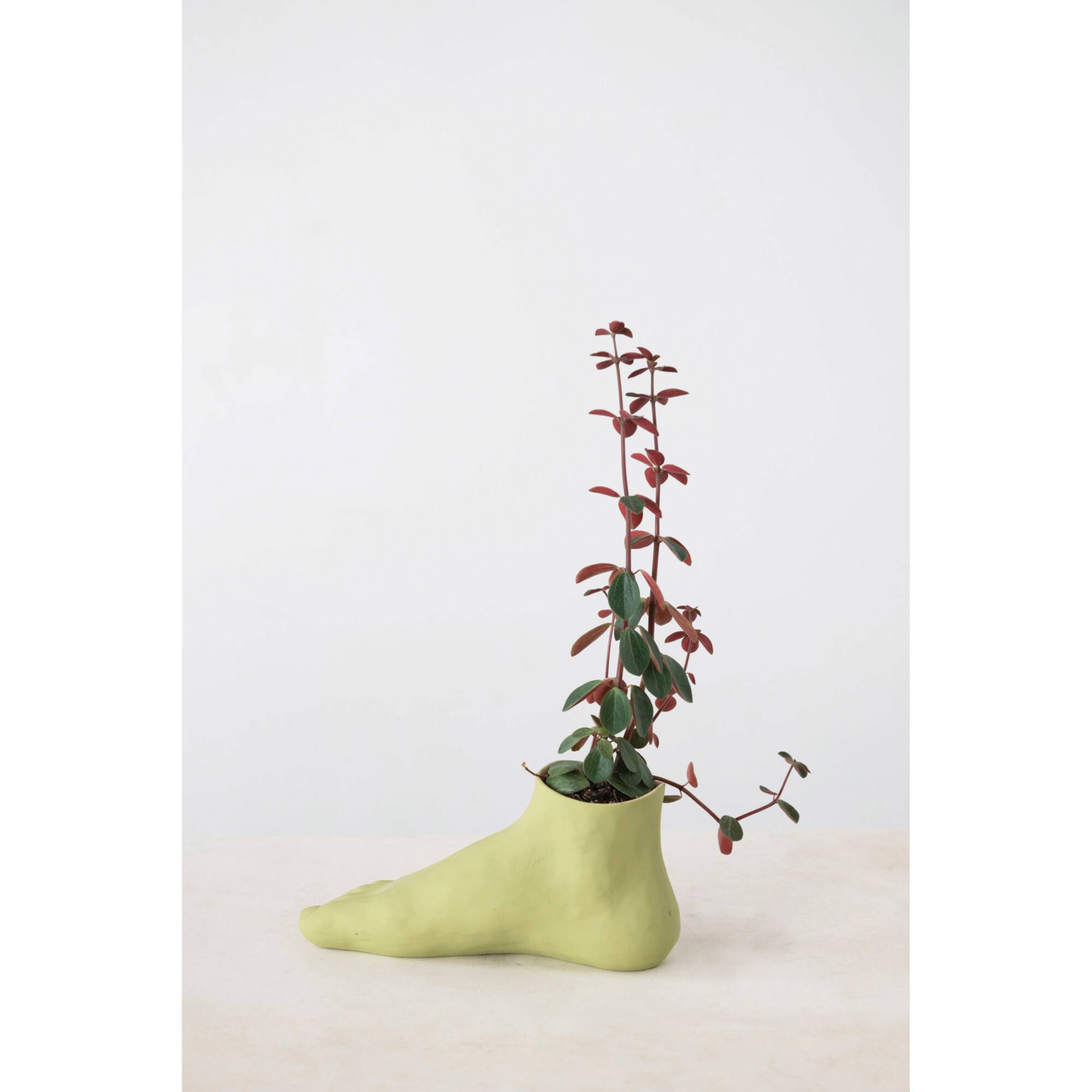 4" Stoneware Foot Planter